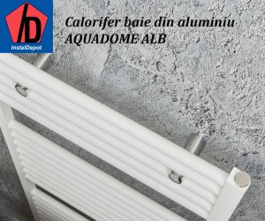 Calorifer de baie aluminiu Aquadome 476x780 alb. Poza 4193