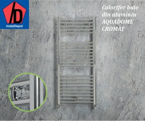 Calorifer de baie aluminiu Aquadome 476x780 cromat. Poza 4200
