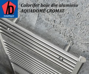 Calorifer de baie aluminiu Aquadome 476x1185 cromat. Poza 4203